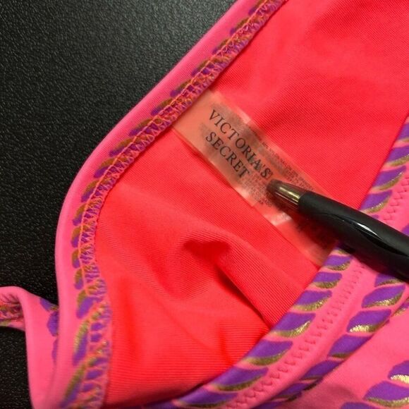 Victoria’s Secret Pink, Purple, & Gold String Bikini Bottom - Picture 5 of 7